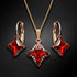 Комплект "Kristāla Rombs II (Light Siam Metallic Light Gold)" с кристаллами Swarovski™